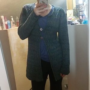 Multicolored button cardigan